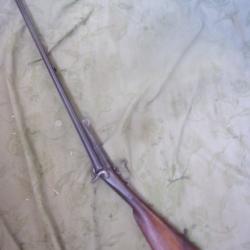 fusil de chasse 16 &agrave; broche type Lefaucheux canons 75,7 cm