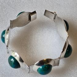 Bracelet argent articul&eacute; vintage