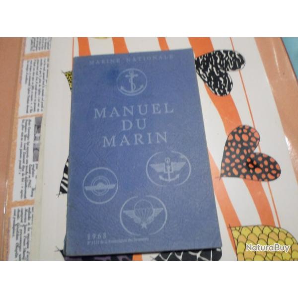 LIVRE  .MANUEL DU MARIN 1968