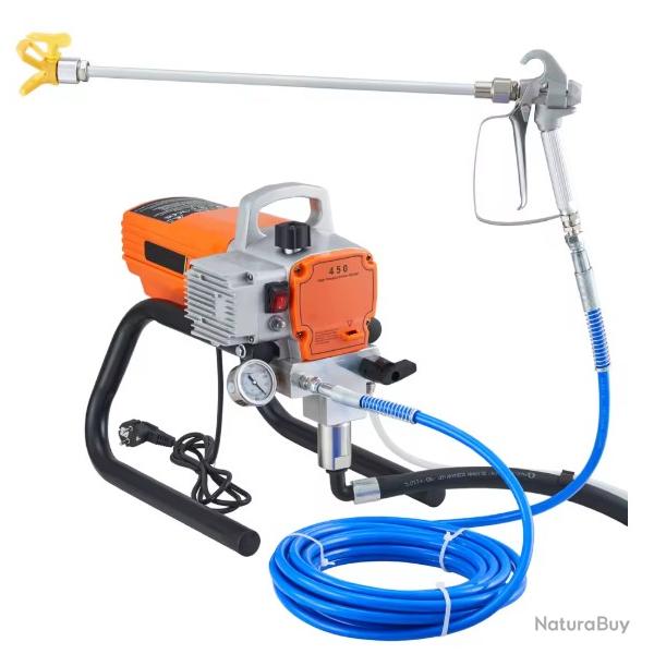 1500W Pulv�risateur de peinture murale sans air Kit de pistolet pulv�risateur �lectrique pression