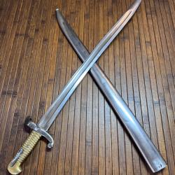 BEAU SABRE BA&Iuml;ONNETTE 1842 SECOND MOD&Egrave;LE MANUFACTURE IMP&Eacute;RIALE CHATELLERAULT REGLEMENTAIRE FRANCE