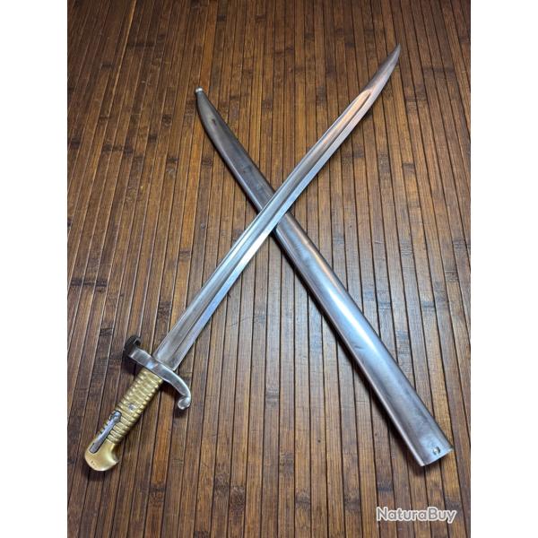 BEAU SABRE BA�ONNETTE 1842 SECOND MOD�LE MANUFACTURE IMP�RIALE CHATELLERAULT REGLEMENTAIRE FRANCE