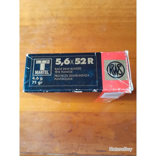 Cartouches RWS 5,6x52R , bo�te de 20 + 3