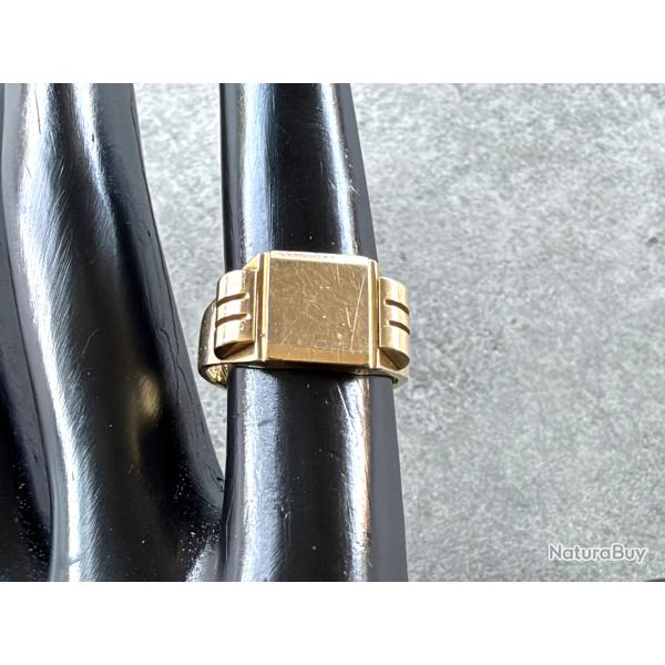 Chevali�re homme or 18 carats - bague - taille 49