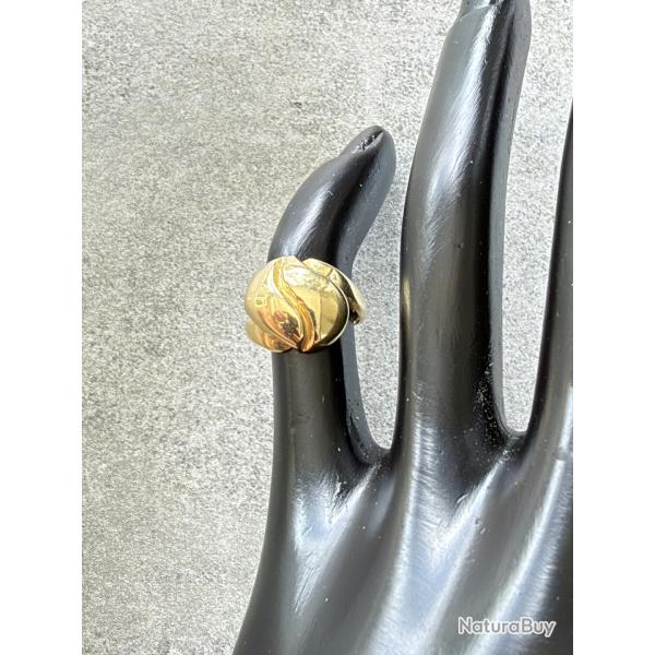 Petite et large bague or massif 18 carats - taille 49
