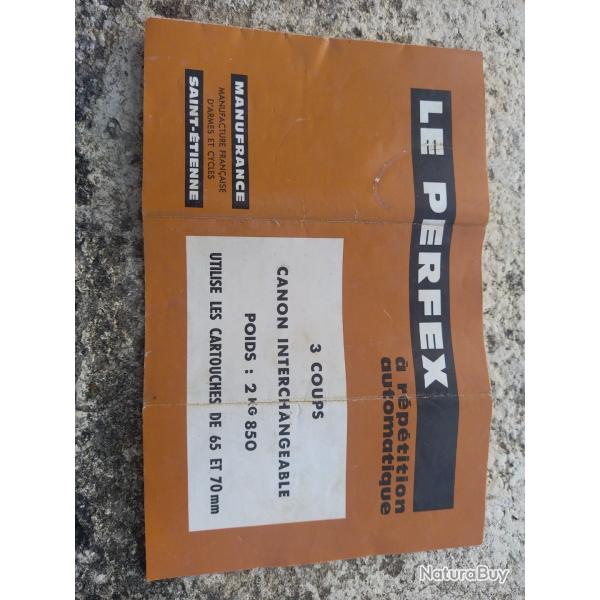 Notice d'utilisation du perfex � r�p�tition automatique de Manufrance Saint-�tienne