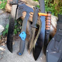 Lot de 5 Machette Hache Couteau Lame Acier 3Cr13 Manche ABS Etui LOT POUR REVENDEURS Survie Outlaw01