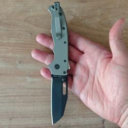 Demko 20.5 Wharncliffe plaquettes titane et clip titane Lynch deep carry