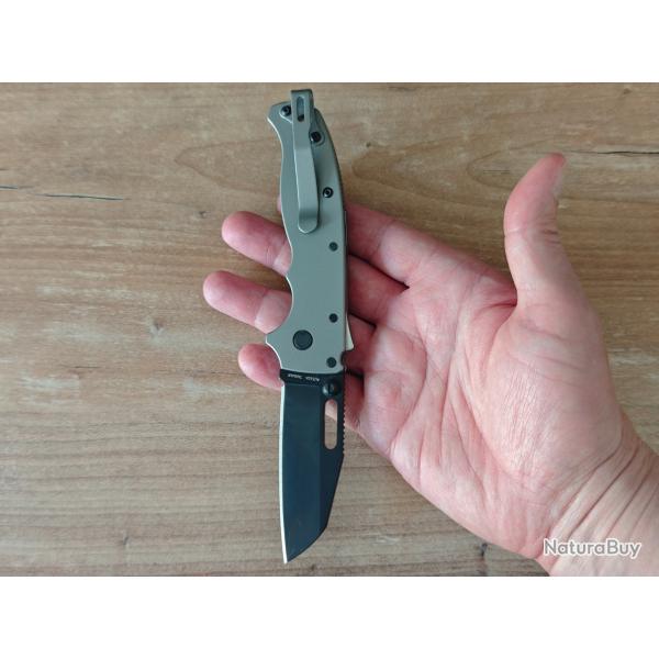 Demko 20.5 Wharncliffe plaquettes titane et clip titane Lynch deep carry