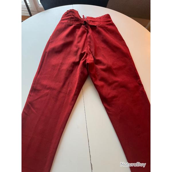Pantalon garance modele 1872 avec nombreux tampons - militaria - ww1