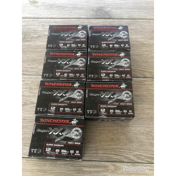 Vends cartouches chasse calibre 12x89 winchester plomb num�ro 4