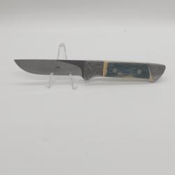 Couteau chasse AVR int&eacute;gral mammouth bleu splendide