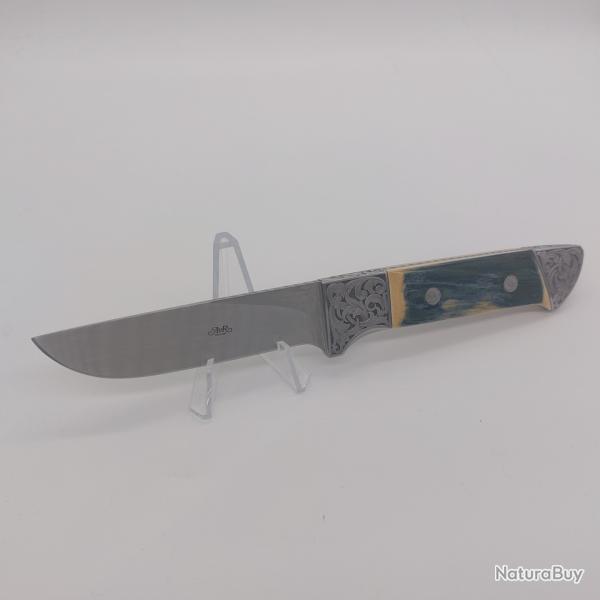 Couteau chasse AVR int�gral mammouth bleu splendide