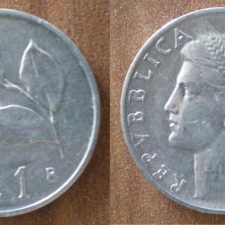 Italie 1 Lire 1949 Piece Alu Lires Italia Italy