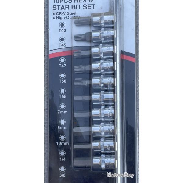 EMBOUTS ALLEN TORX SUR DOUILLES