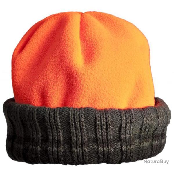 BONNET BOB POLARFLEECE REVERSIBLE VERT ORANGE