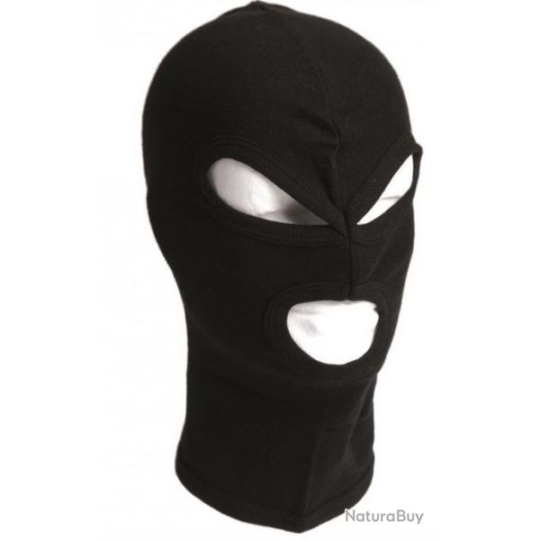 CAGOULE 3 TROUS EN COTON NOIRE