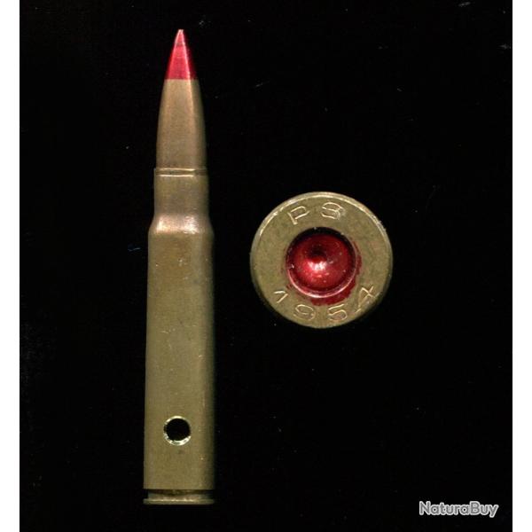 7.92 x 57 Mauser Tra�ante pointe rouge Espagne - marquage : PS 1954
