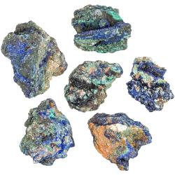 Azurite malachite cristallis&eacute;e - A l'unit&eacute; 80 &agrave; 120 grammes
