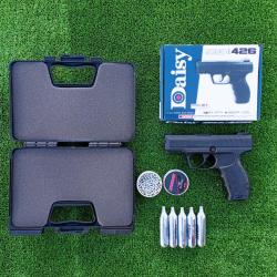 Pistolet Daisy Powerline 426 Bbs Acier 4,5 mm , 430 Fps ,131 m/seg. + 500 billes + Mallette