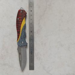 Couteau pliant tactique / EDC - manche multicolore
