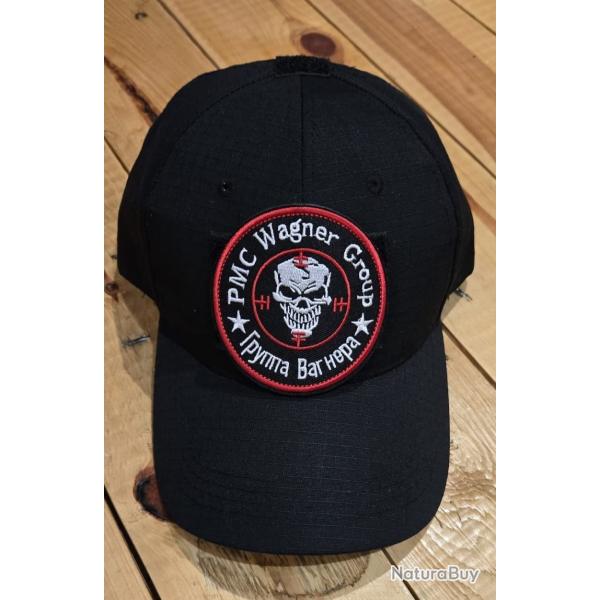 Lot Casquette + Patch brod� Style Militaire Noir  T.U
