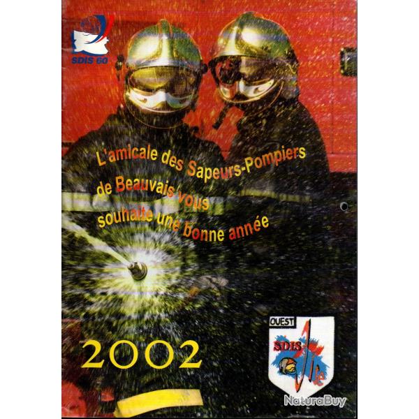 calendrier 2002 des sapeurs pompiers de beauvais, sdis 60,