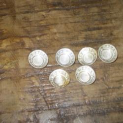 LOT DE SIX ANCIENS BOUTONS S/OFF LEGION ETRANGERE CAVALERIE