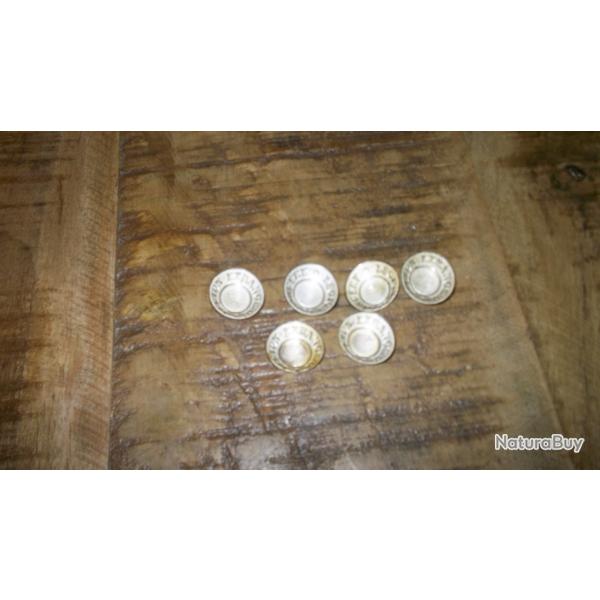 LOT DE SIX ANCIENS BOUTONS S/OFF LEGION ETRANGERE CAVALERIE