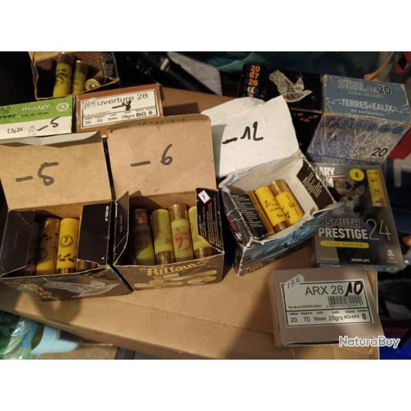 Lot cartouche calibre 20