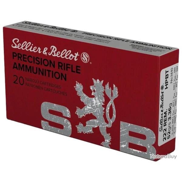 Balles Sellier & Bellot HPBT 222 Rem