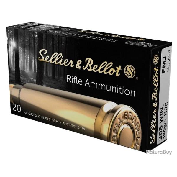 Balles Sellier & Bellot FMJ 308 Win 180gr