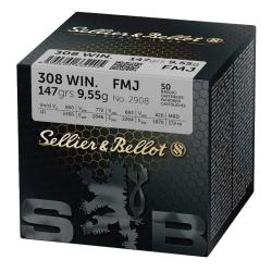 Balles Sellier & Bellot FMJ 308 Win 9,55g x50