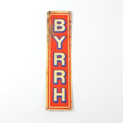Ancienne petite plaque publicitaire BYRRH, bistrot bar ann&eacute;es 1930 - 1950