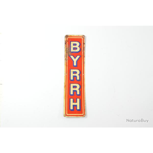 Ancienne petite plaque publicitaire BYRRH, bistrot bar ann�es 1930 - 1950