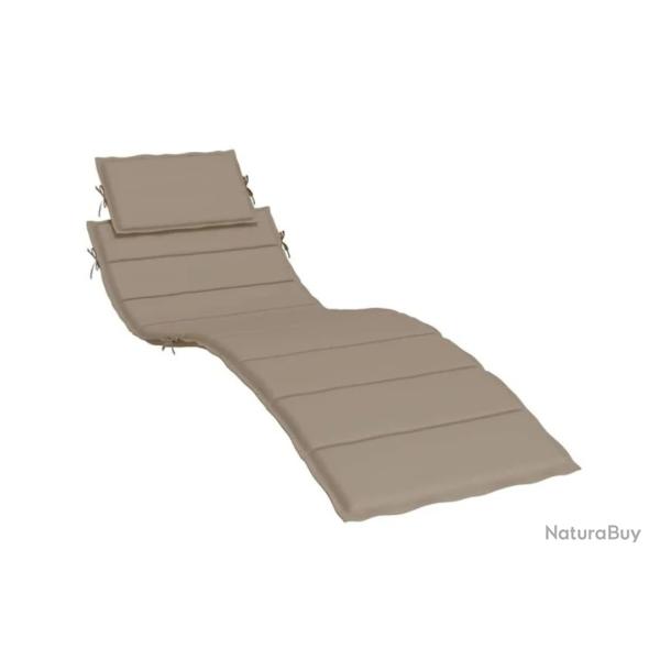 Coussin chaise longue tissu Oxford taupe 186x58x4 cm imperm�able confortable