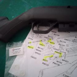 Kit de joint complet pour remise en &eacute;tat de la carabine Crosman 1077 CO2
