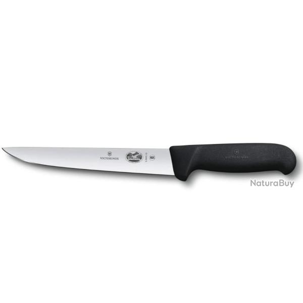 Victorinox 5.5503.18 Couteau � saigner/d�couper lame 18 cm manche fibrox noir