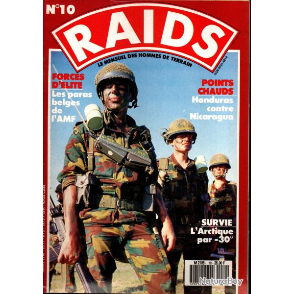 raids 10 �puis� �diteur ,iran, honduras, nicaragua, survivre arctique, paras belges AMF, mercenaire