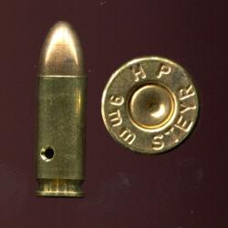 9 mm Steyr Mle 1912 -  HP  - cartouche neutralis&eacute;e - plusieurs disponibles