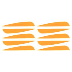 10 PLUMES PLASTIQUE PARABOLIQUES ORANGE