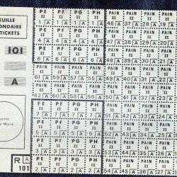 wwII, tickets de rationnement A pain