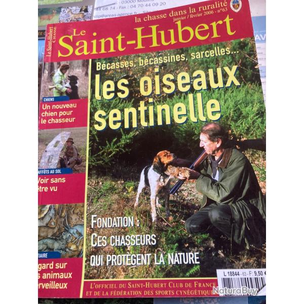 Lot de 6 ��saint Hubert�� magazine ann�e 2006 +hors s�rie septembre 2006