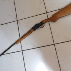 carabine de jardin 9mm flobert braconnier pliante &agrave; chien quasi neuve ouverture dessous fusil