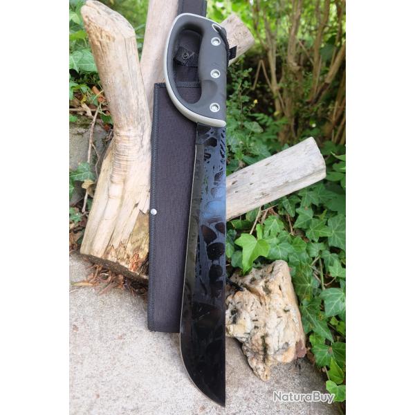 Sabre Kukkri Brousse Lame Acier 3Cr13 Manche Abs Etui Nylon Machette Tactical Grosse Garde 001