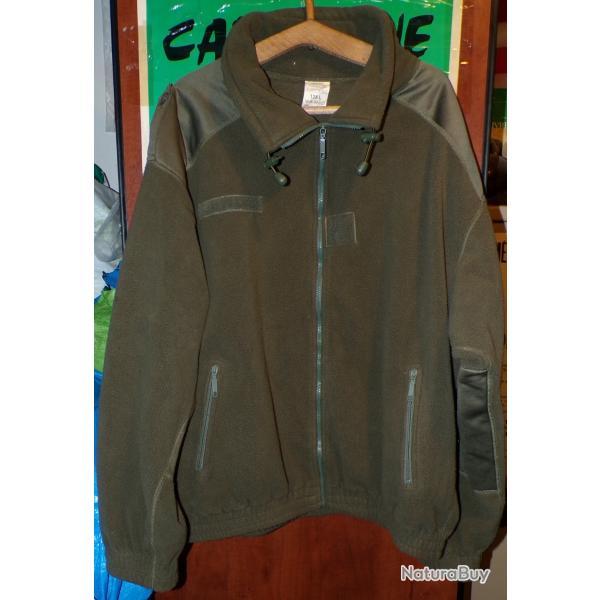 VESTE POLAIRE DE L'ARMEE FRANCAISE OCCASION , TAILLE 128 L SOIT TAILLE XXL ,AVEC LACET DE SERRAGE