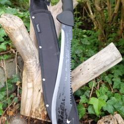 Grande Machette Army Lame Drop Point Acier 3Cr13 Scie Sur le Haut Manche ABS Etui Nylon Survival