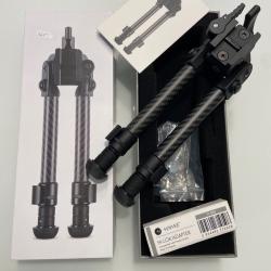 Bipied HAWKE Carbon Fiber Pro + adaptateur M-LOK