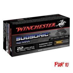 Express Kermesse ! Balles Winchester Subsonic Max Varmint Hollow Point - Cal. 22 LR - Par 10