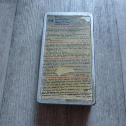 Boite &eacute;tiquette grise dotation individuelle pour 4 clips, lames-chargeur. Ordonnance Suisse pour K31